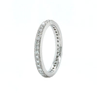 Platinum Milgrain Diamond Eternity Band, Platinum, Long's Jewelers