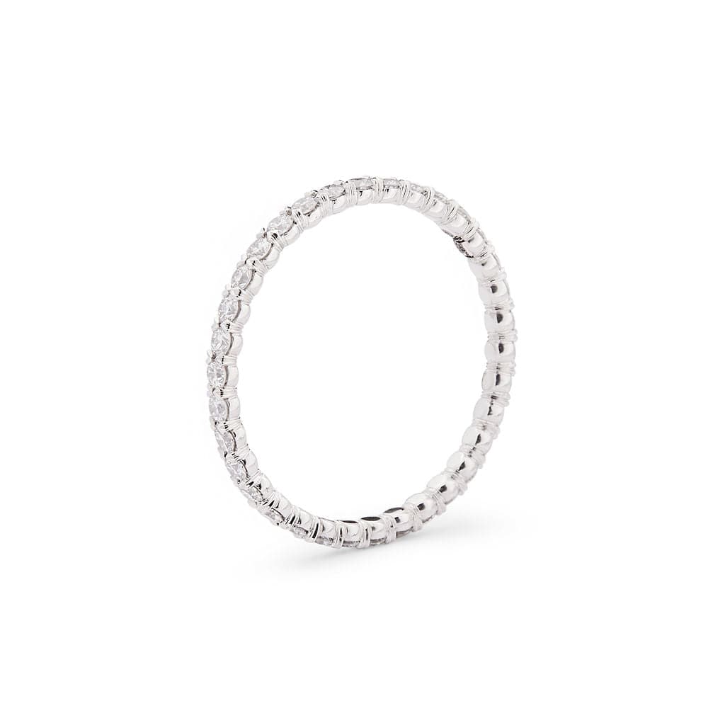 Platinum New Aire Silk Prong Eternity Band, platinum, Long's Jewelers