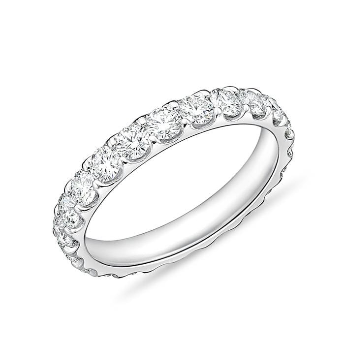 Platinum Odessa Eternity Shared Prong Diamond Band