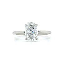 Platinum Oval Diamond Solitaire Engagement Ring, Platinum, Long's Jewelers