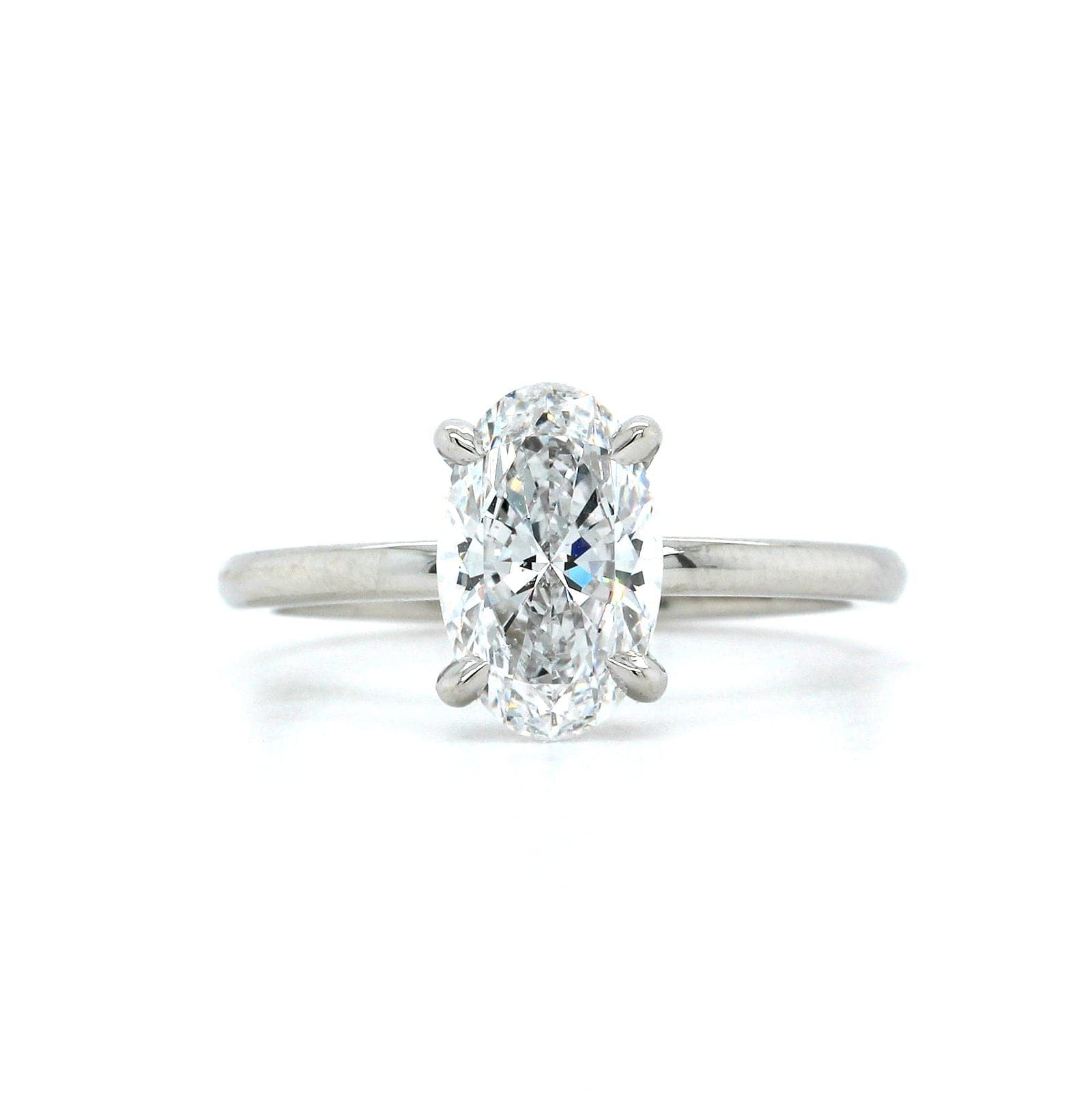Platinum Oval Diamond Solitaire Engagement Ring, Platinum, Long's Jewelers