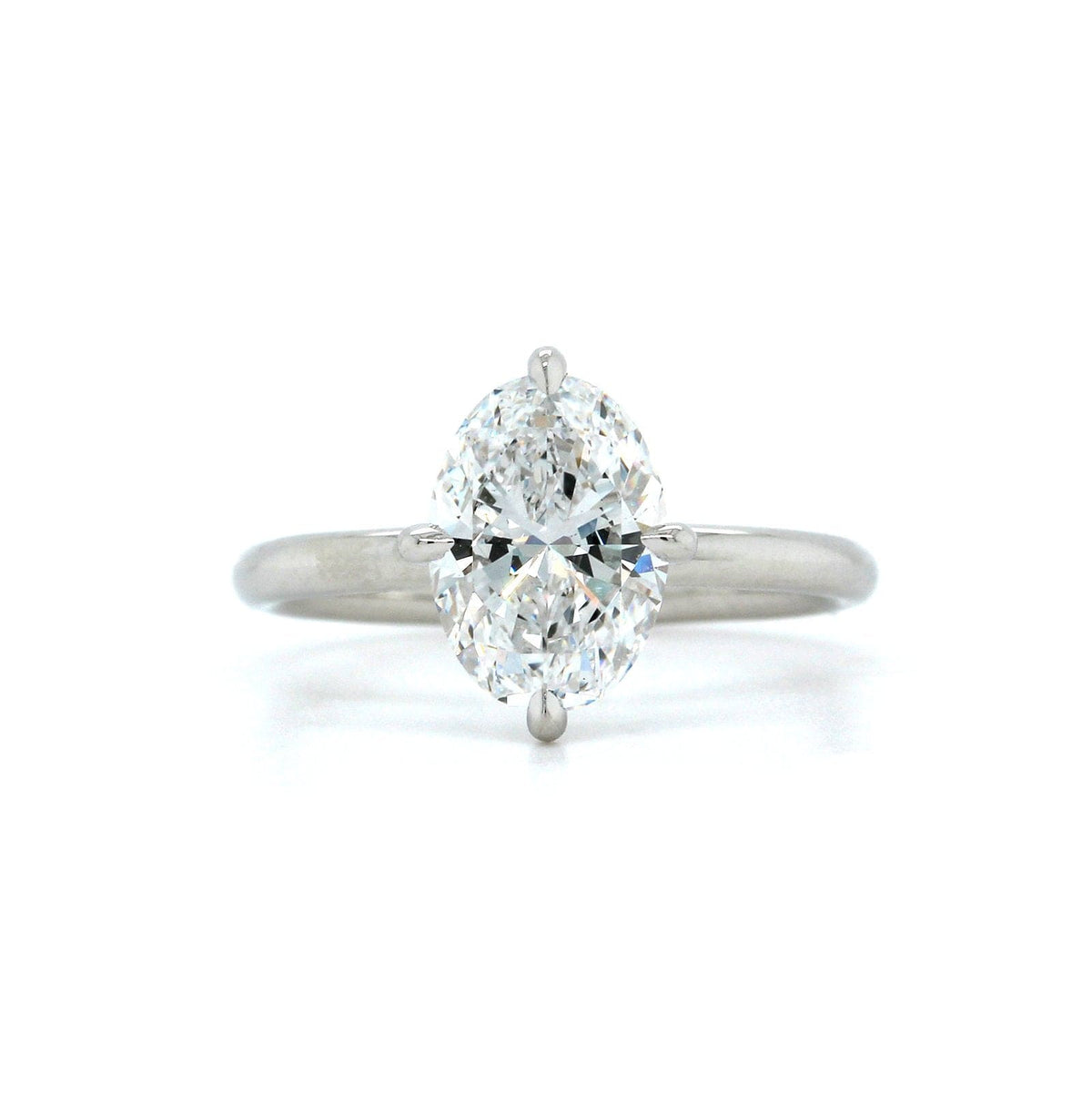 Platinum Oval Diamond Solitaire Engagement Ring, Platinum, Long's Jewelers