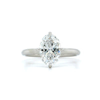 Platinum Oval Diamond Solitaire Engagement Ring, Platinum, Long's Jewelers
