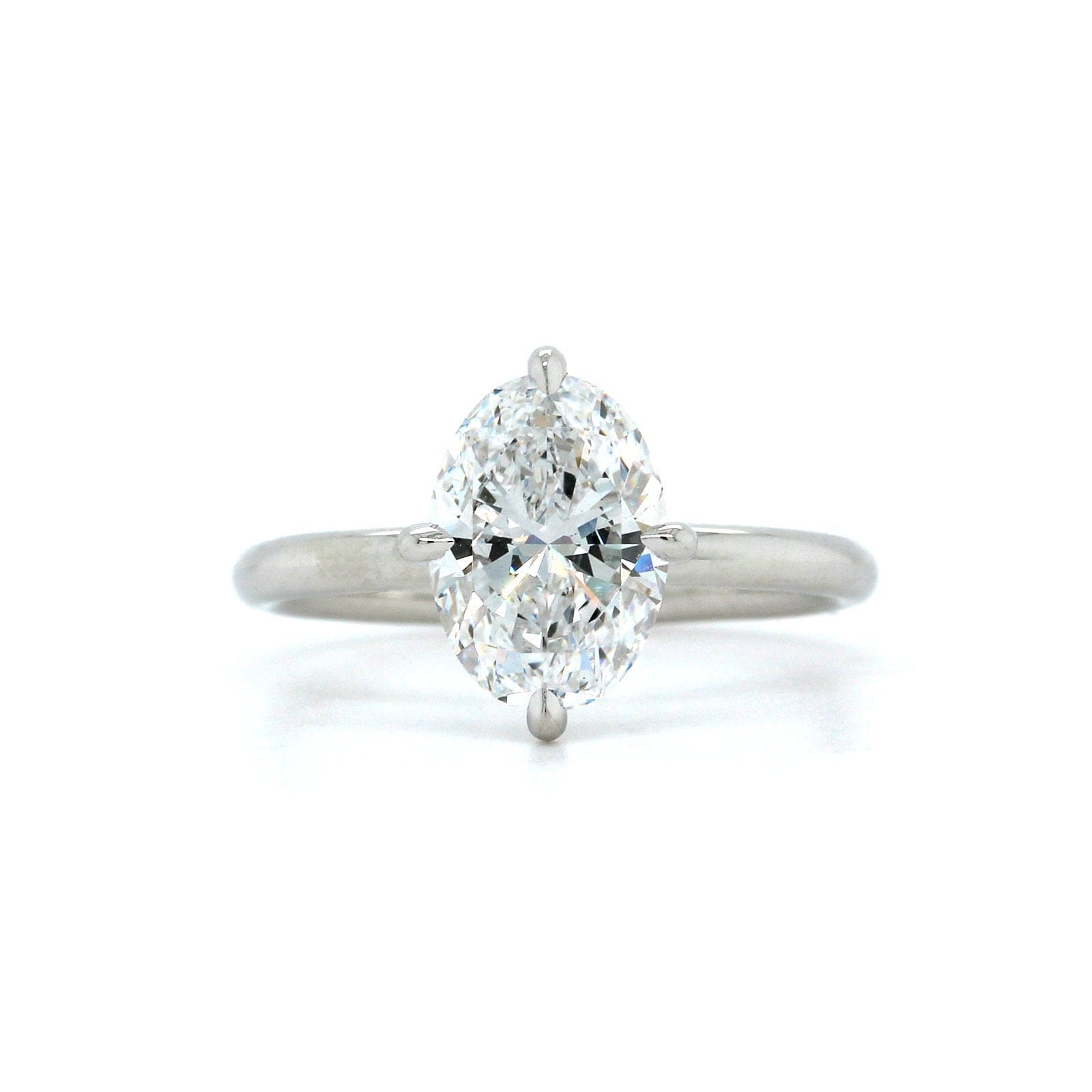 Platinum Oval Diamond Solitaire Engagement Ring, Platinum, Long's Jewelers