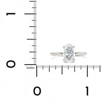 Platinum Oval Diamond Solitaire Engagement Ring
