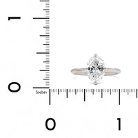 Platinum Oval Diamond Solitaire Engagement Ring
