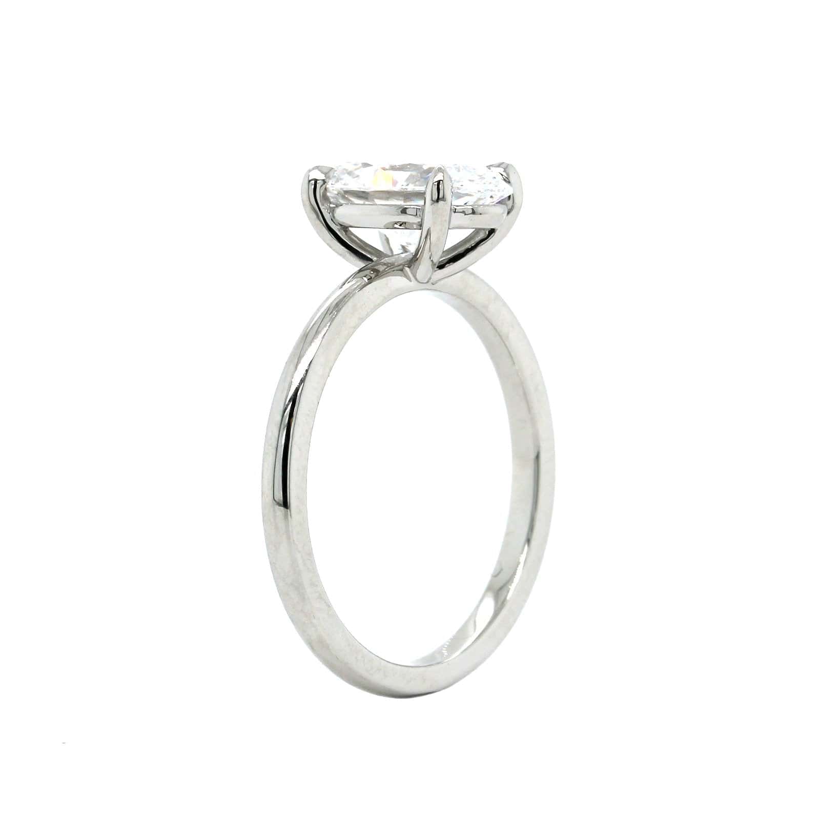 Platinum Oval Diamond Solitaire Engagement Ring