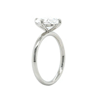Platinum Oval Diamond Solitaire Engagement Ring