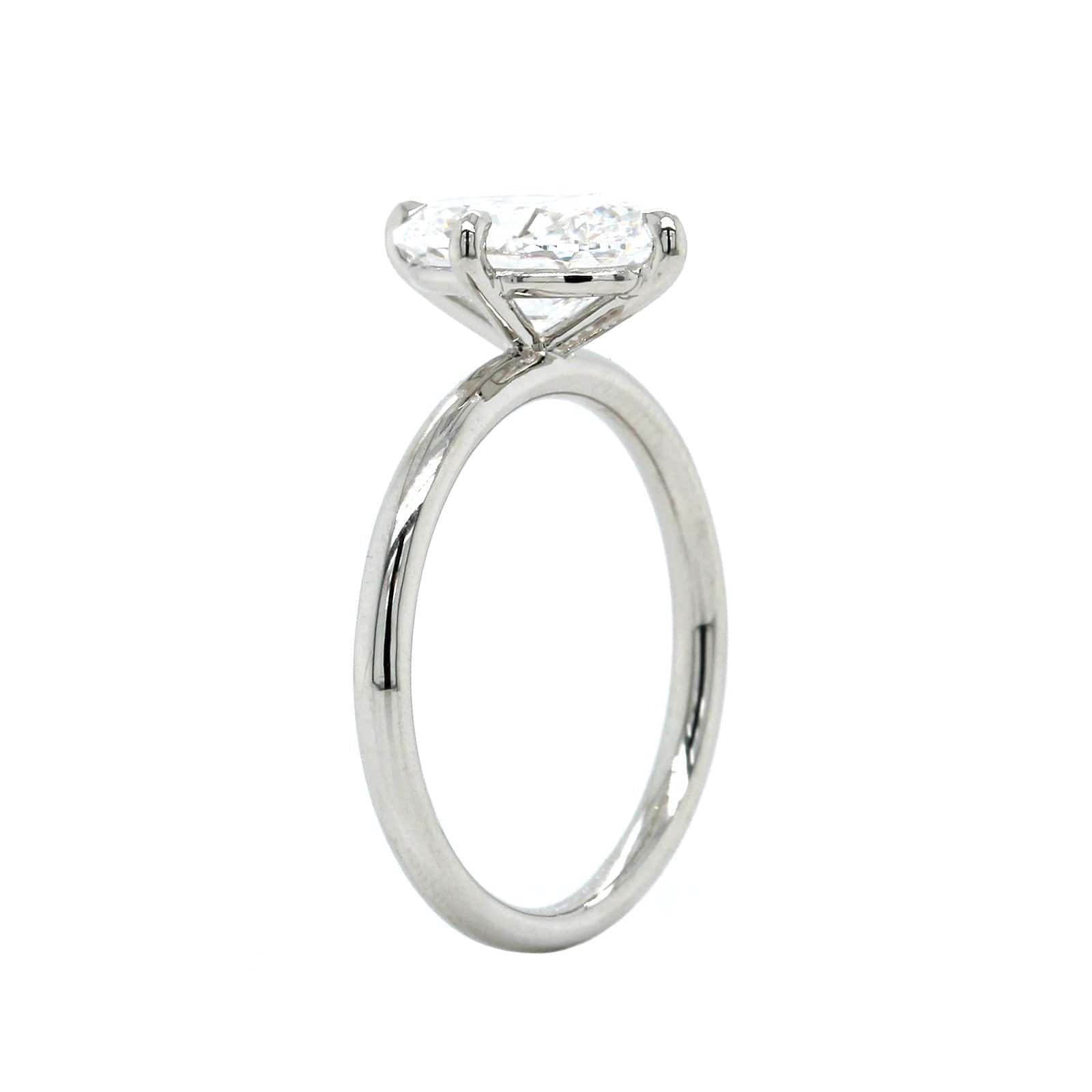 Platinum Oval Diamond Solitaire Engagement Ring