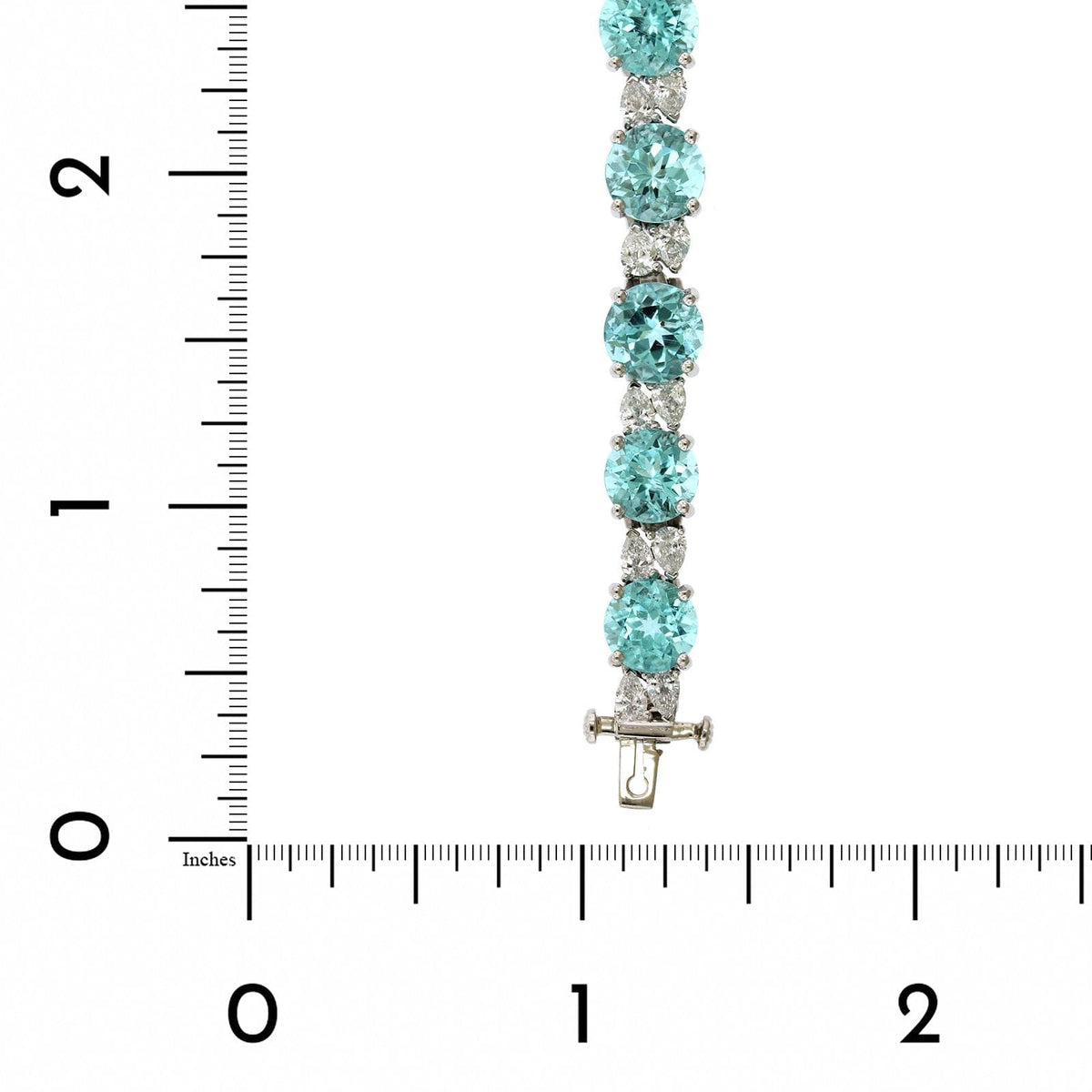 Oscar Heyman Platinum Paraiba and Diamond Bracelet