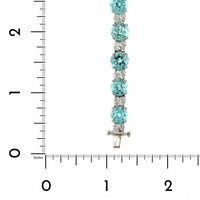Oscar Heyman Platinum Paraiba and Diamond Bracelet