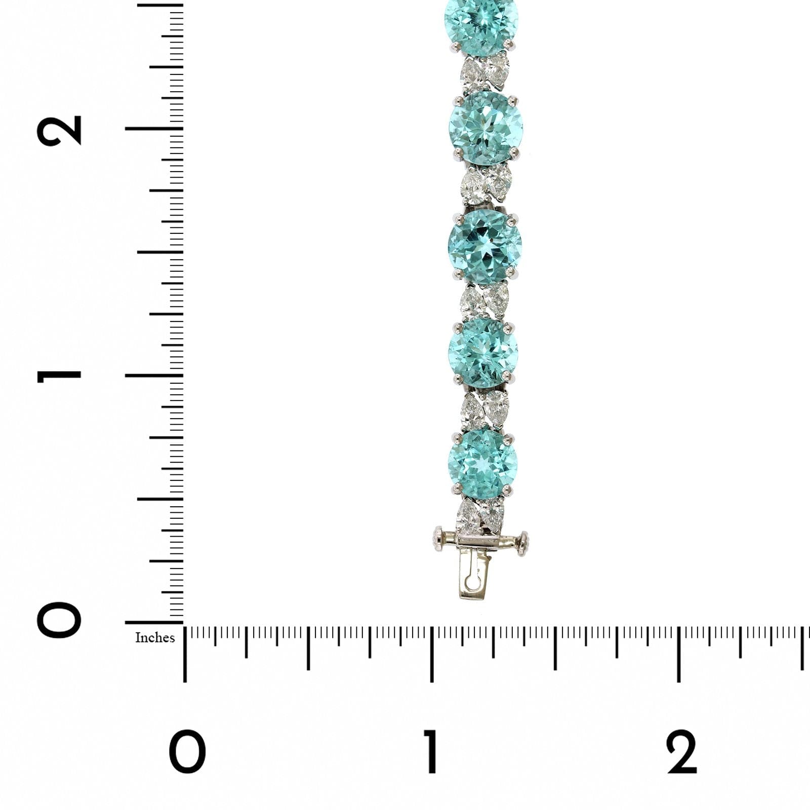 Oscar Heyman Platinum Paraiba and Diamond Bracelet
