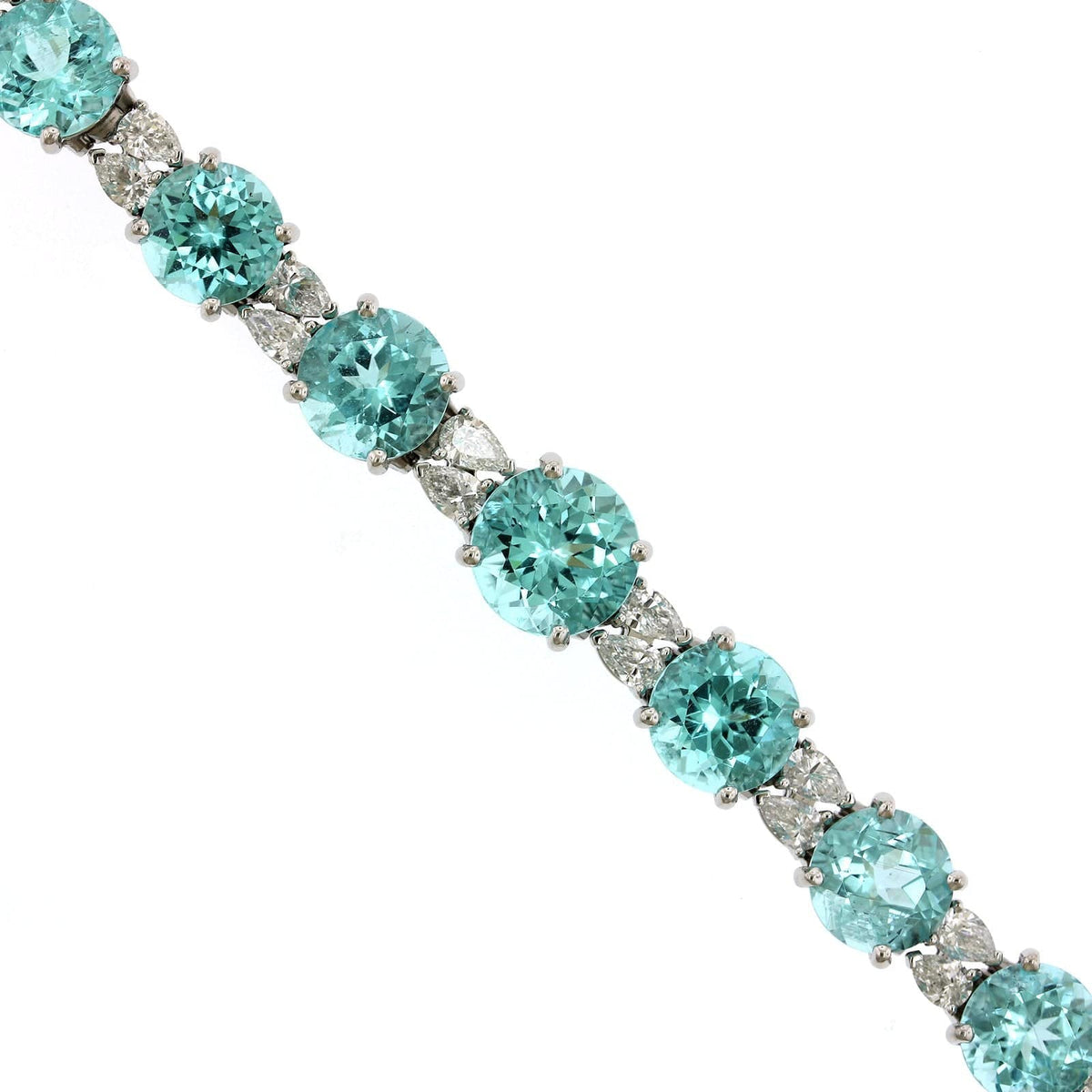 Oscar Heyman Platinum Paraiba and Diamond Bracelet