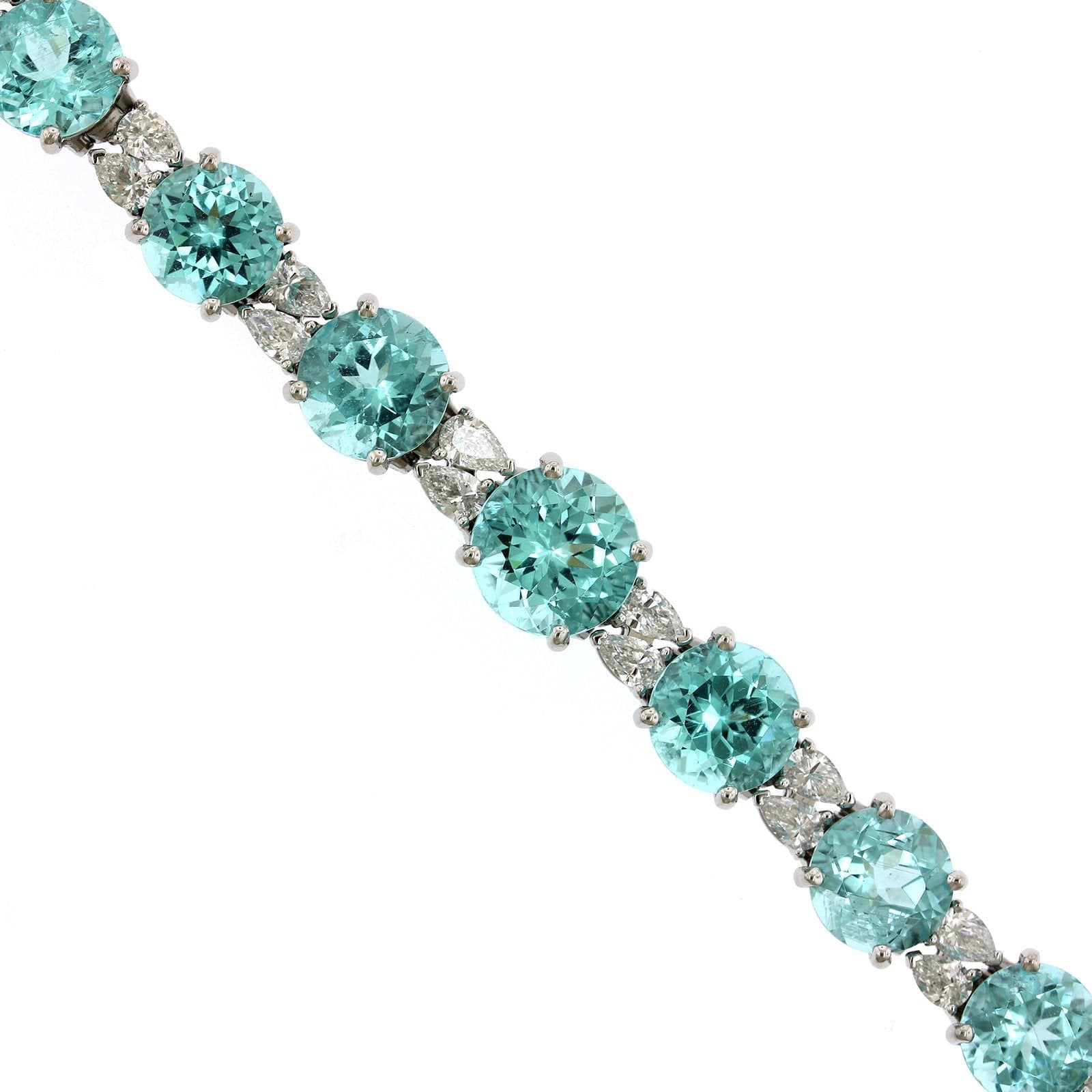 Oscar Heyman Platinum Paraiba and Diamond Bracelet