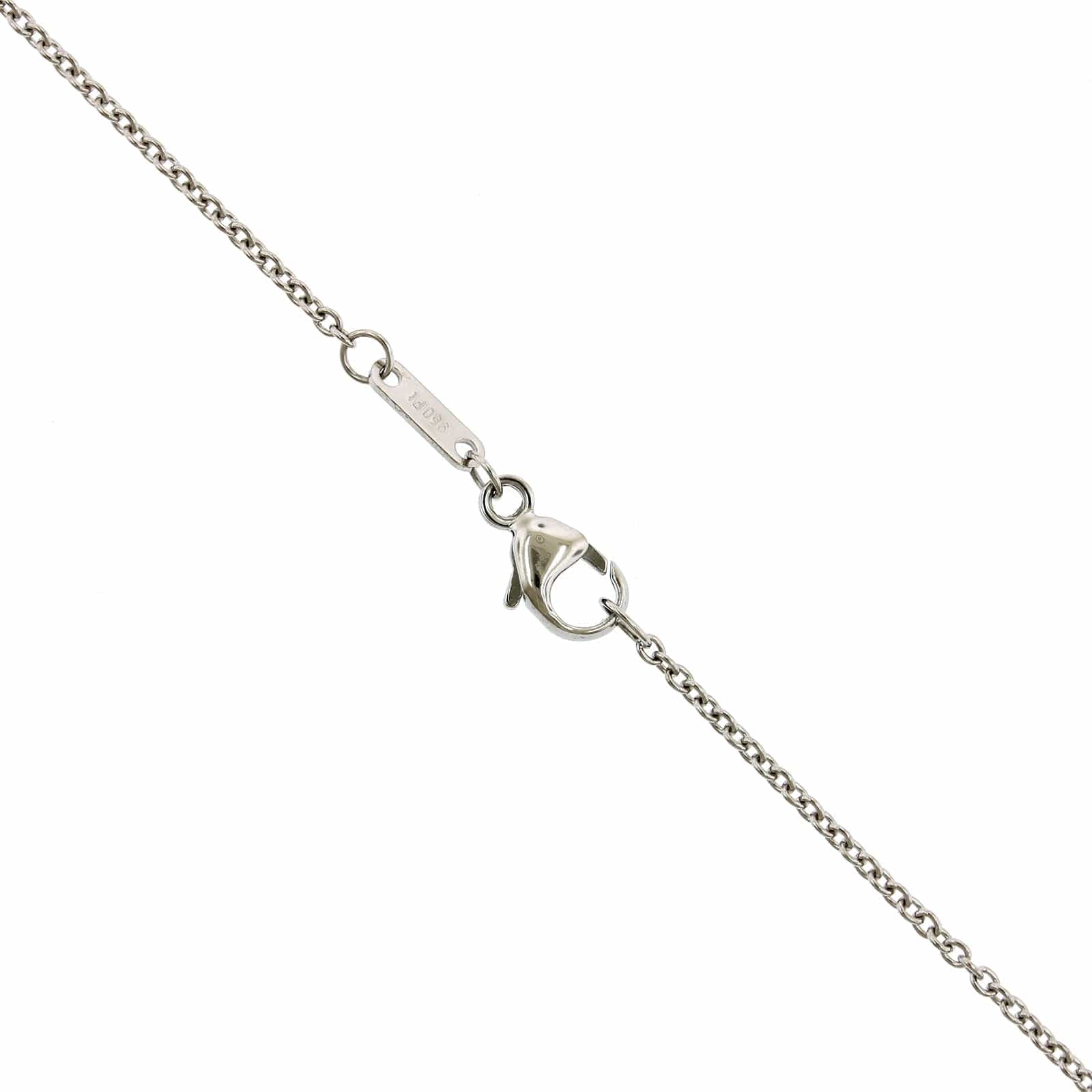 Platinum Pear Shape Sapphire Diamond Pendant