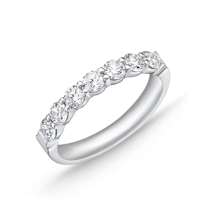 Platinum Petite Prong Diamond Band, Platinum, Long's Jewelers