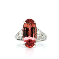 Platinum Pink Imperial Topaz and Diamond Ring, Platinum, Long's Jewelers