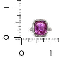 Platinum Pink Sapphire Diamond Halo Ring, Platinum, Long's Jewelers
