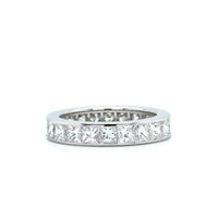 Platinum Princess Cut Channel Set Eternity Band , Platinum, Long's Jewelers