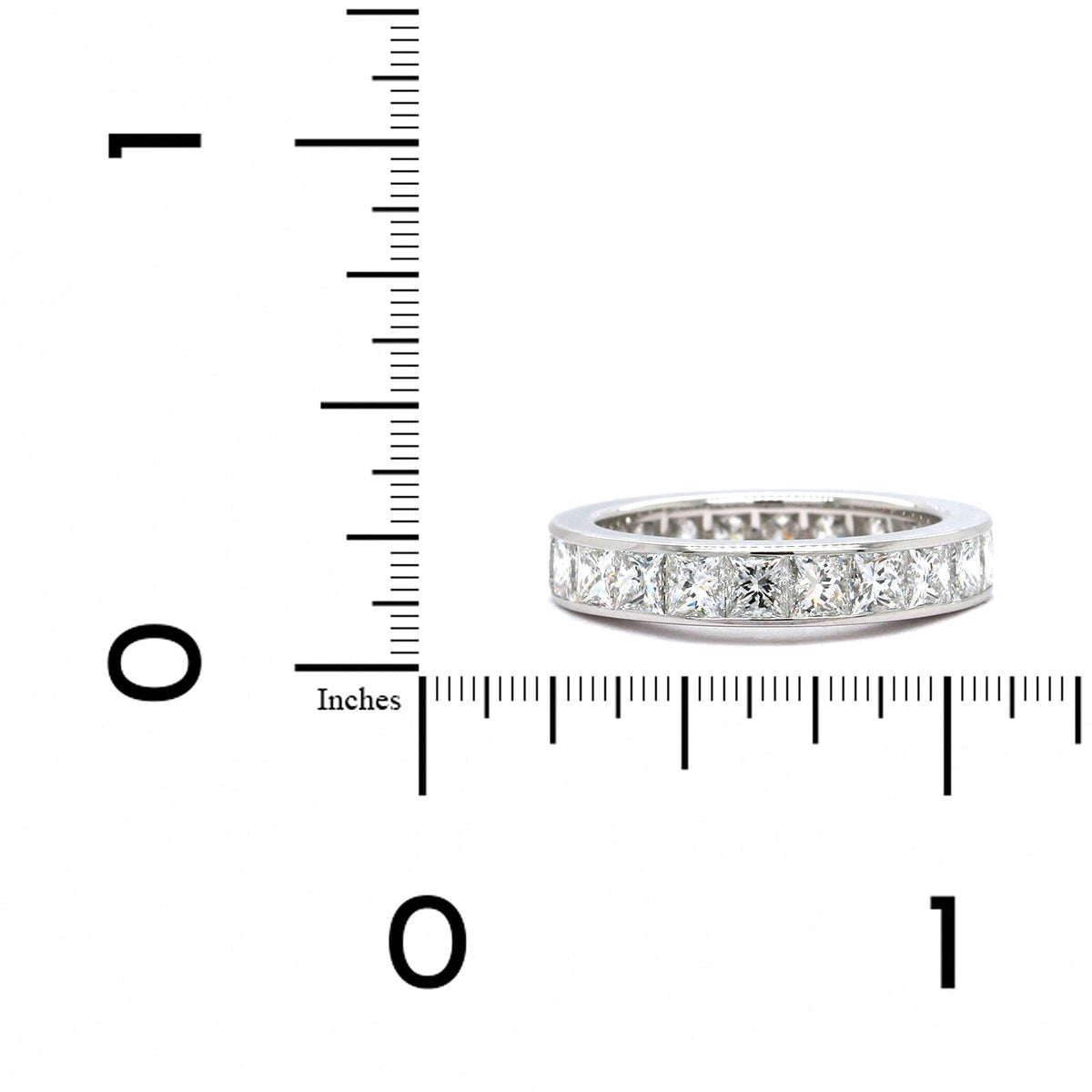 Platinum Princess Cut Channel Set Eternity Band , Platinum, Long's Jewelers