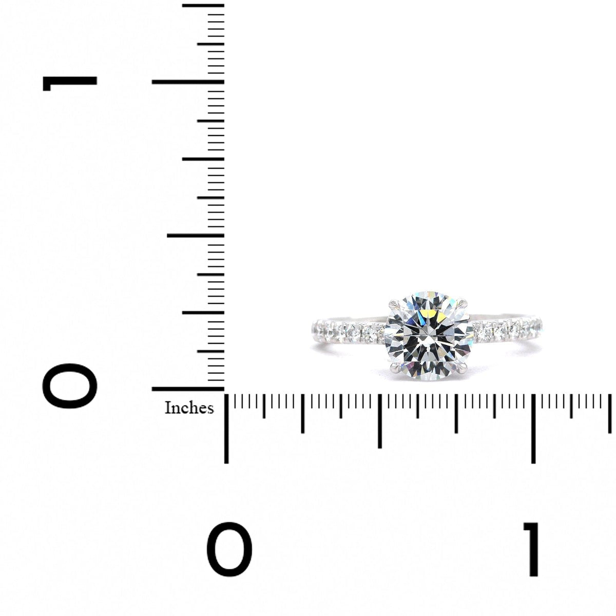 Platinum Prong Set Hidden Diamond Halo Engagement Ring Setting