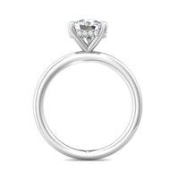 Platinum Round Diamond with Diamond Hidden Halo Engagement Ring, platinum, Long's Jewelers