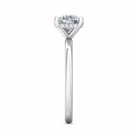 Platinum Round Diamond with Diamond Hidden Halo Engagement Ring, platinum, Long's Jewelers