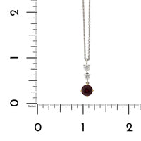 Platinum Ruby and Diamond Drop Pendant, Platinum, Long's Jewelers