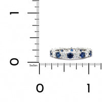 Platinum Sapphire and Diamond Eternity Band, Platinum, Long's Jewelers