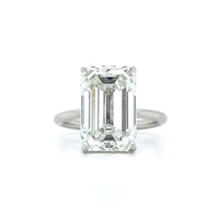 Platinum Solitaire Emerald Cut Diamond Engagement Ring, Platinum, Long's Jewelers
