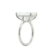 Platinum Solitaire Emerald Cut Diamond Engagement Ring