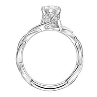 Platinum Twist Diamond Gallery Engagement Ring Setting