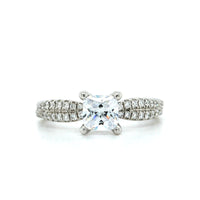 Platinum Twist Engagement Ring Setting, Platinum, Long's Jewelers