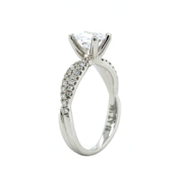 Platinum Twist Engagement Ring Setting, Platinum, Long's Jewelers