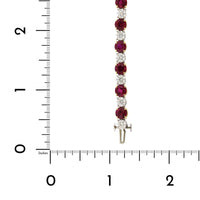 Platinum and 18K Yellow Gold Ruby and Diamond Tennis Bracelet, platinum and yellow gold, Long's Jewelers