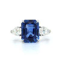 Platinum Round Sapphire Diamond Halo Stud Earrings, Platinum, Long's Jewelers