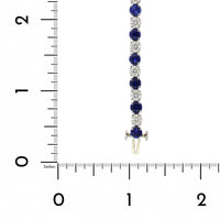 Platinum Sapphire and Diamond Tennis Bracelet, Platinum, Long's Jewelers
