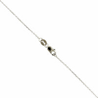 14K White Gold Round Aquamarine Diamond Halo Necklace