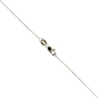 14K White Gold Round Aquamarine Diamond Halo Necklace