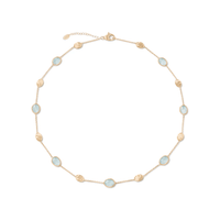 Marco Bicego Siviglia 18K Yellow Gold Aquamarine Station Necklace