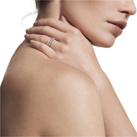 X Crossover Ring with Diamonds