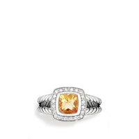 Petite Albion Ring with Citrine and Diamonds