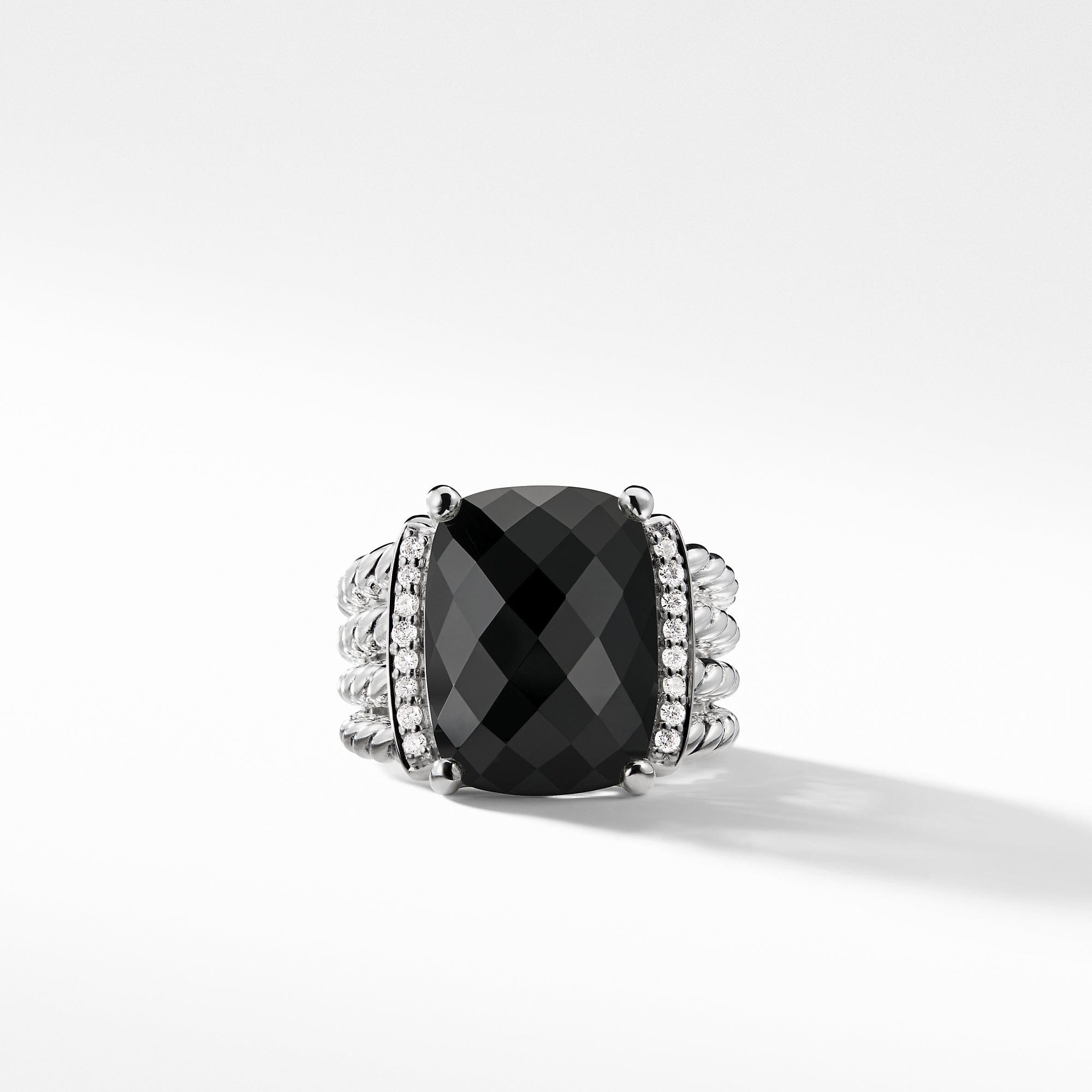 Ring with Black Onyx and Diamonds