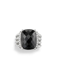 Ring with Black Onyx and Diamonds