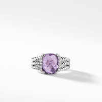 Petite Wheaton Ring with Amethyst and Diamonds