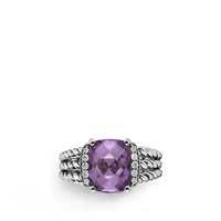 Petite Wheaton Ring with Amethyst and Diamonds