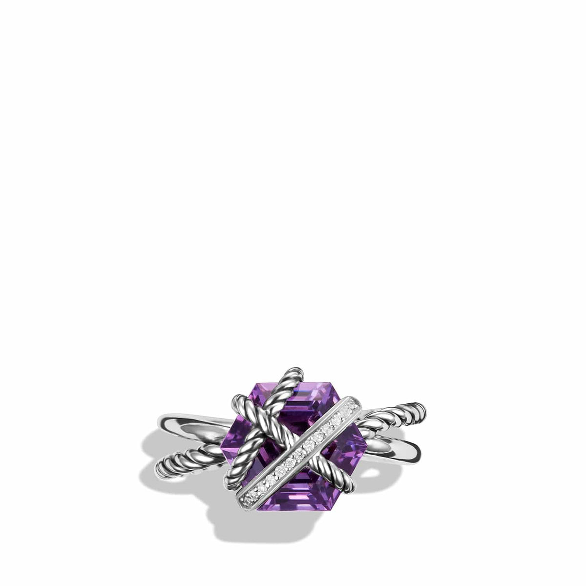 Ring with Amethyst and Diamonds