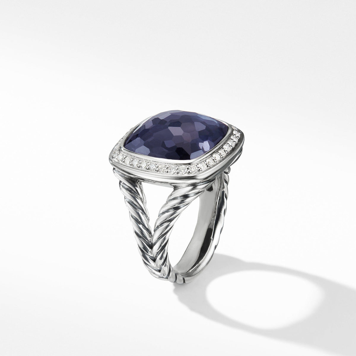 Ring with Lavender Amethyst and Diamonds