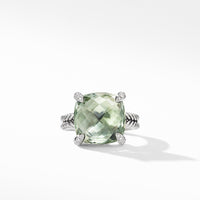 Chatelaine® Ring with Prasiolite and Diamonds