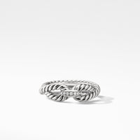 Cable Loop Ring with Diamonds
